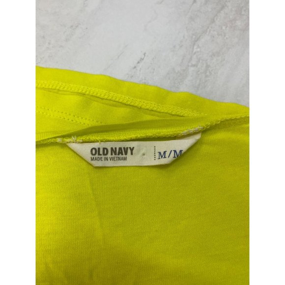 Light-weight scoop neck flutter sleeve neon top - Picture 2 of 3